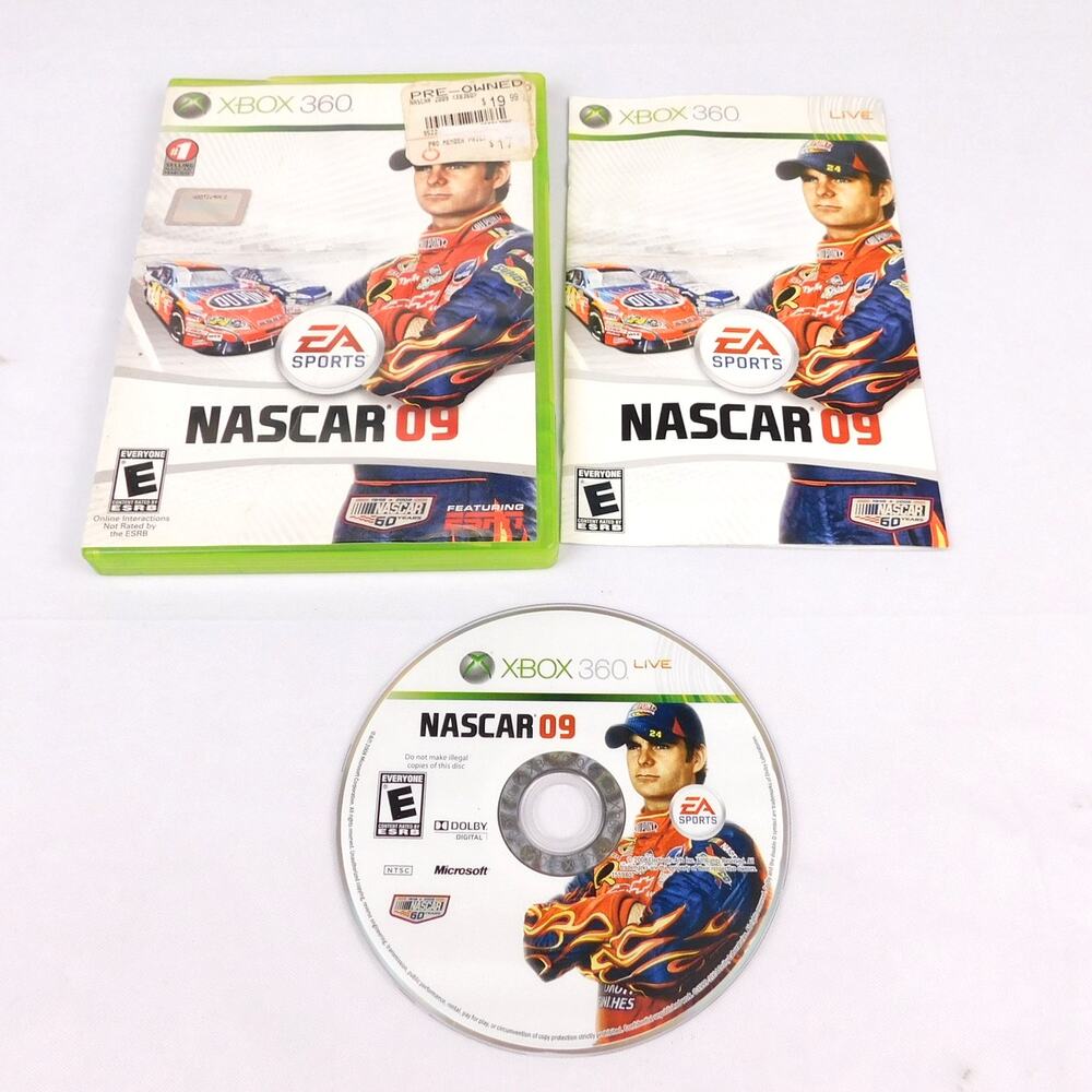 NASCAR 09 Microsoft Xbox 360 Tested Working Complete CIB 2009